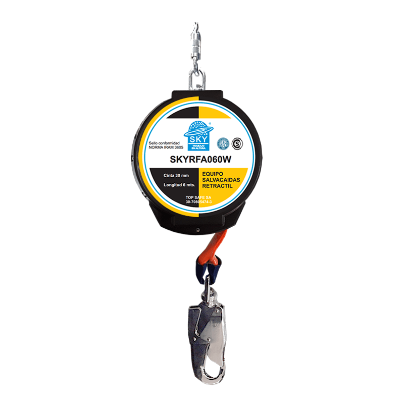 SKYRFA060W SALVACAÍDAS RETRÁCTIL DE CINTA 6MT
