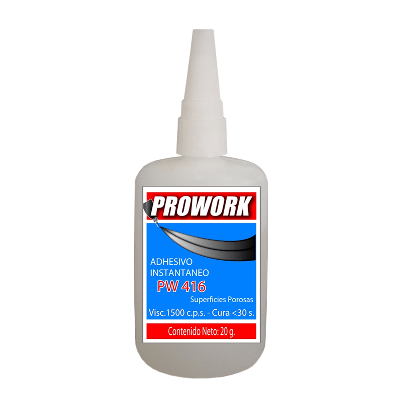 PROWORK 416 x 20 grs. ADHESIVO INSTANTÁNEO SUPERFICIES POROSA