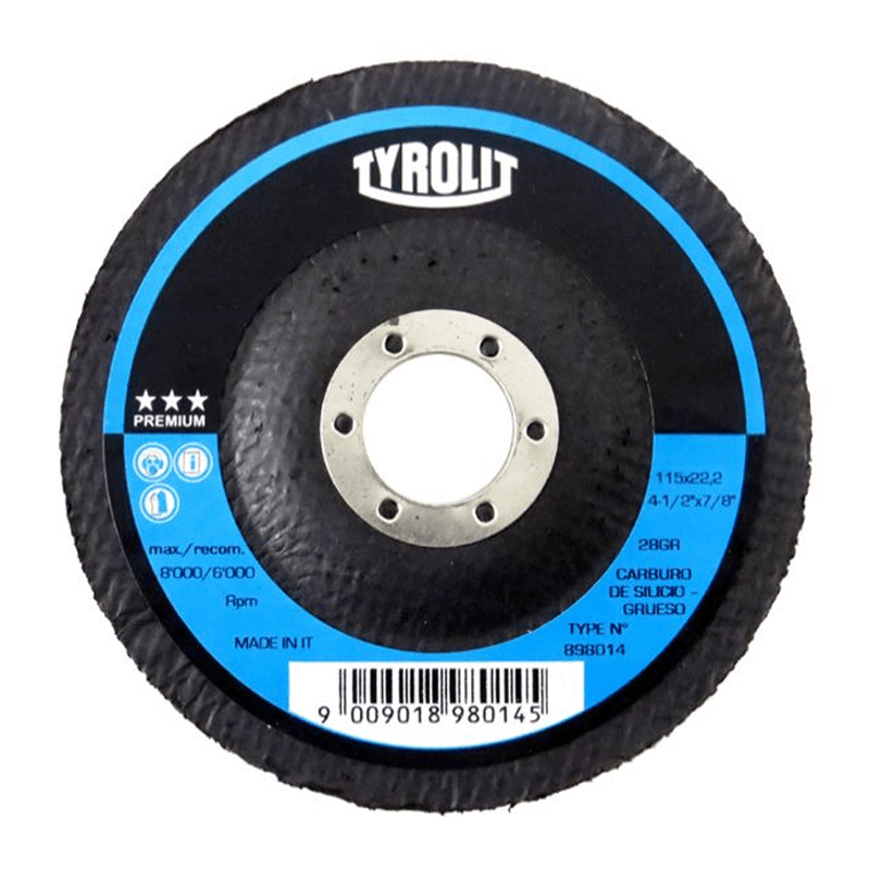 TYROLIT DISCO PARA LIMPIEZA PREMIUM DE CARBURO DE SILICIO 178X22.23 (898018)