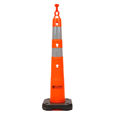 CONOFLEX CONO VENCEDOR LIGHT 120CM CON REFLECTIVOS Y BASE CUADRADA (2300L-2R)